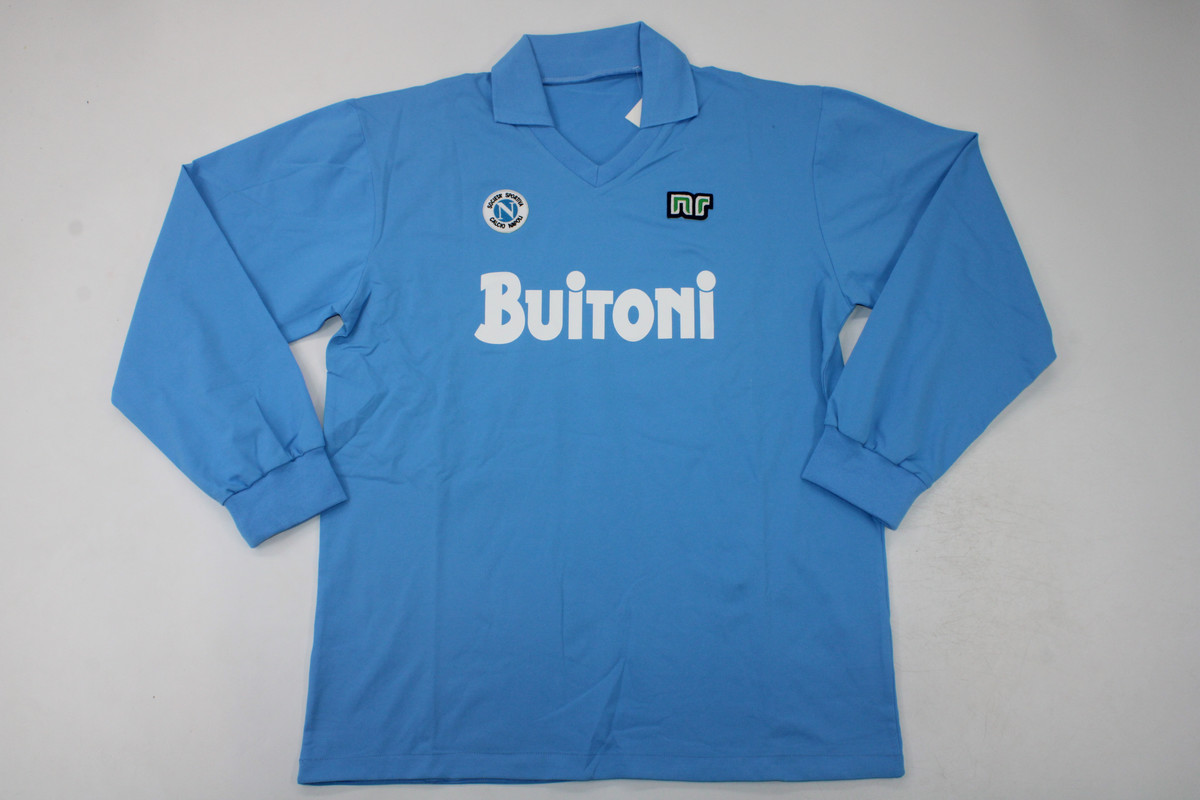 AAA Quality Napoli 86/87 Home Long Soccer Jersey